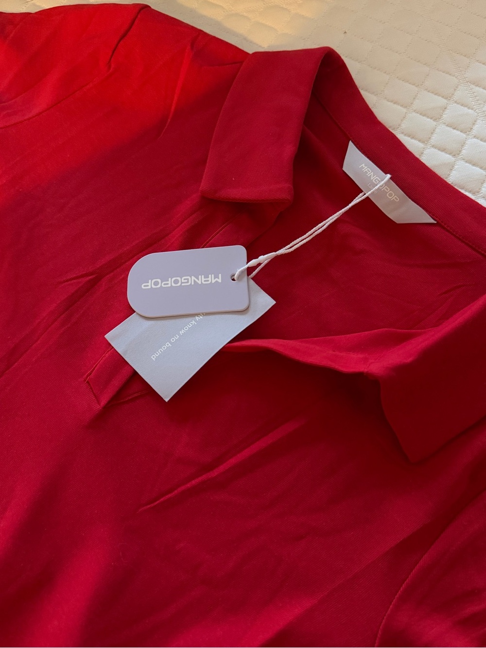 NWT MangoPop Bright Red body suit